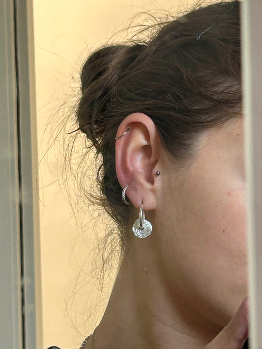 the sketched swirl earrings