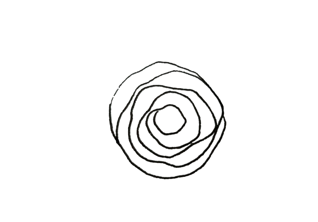 the sketched swirl necklace